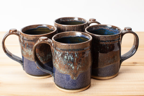 Mug in Starry Night glaze traditional rim